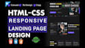 design unique and responsive HTML landing page