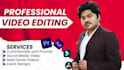 do professional video editing for youtube within 24 hours