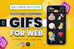 do custom looping gifs for web, giphy, instagram