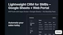 create a custom CRM in google sheets