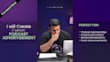 create a high quality 2 person podcast advertisement ad