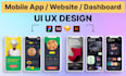 create ux ui design for mobile and web in figma