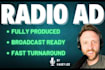 create an audio or radio commercial