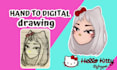 convert hand sketch drawing, painting to a digital format
