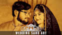 create realistic sand art couple portrait and story video
