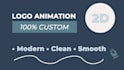 create a clean 2d logo animation