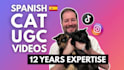 create cat ugc video for instagram or tik tok in spanish