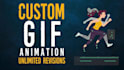 design and animate 2d custom gifs for you
