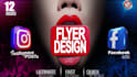 do creative event flyer design for you