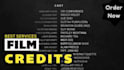design high quality film and movie opening, end credits in cinematic style