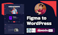convert figma to wordpress, figma to elementor pro development
