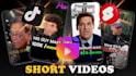 make short video editing, instagram reels, youtube shorts, podcast, tiktok
