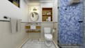 modern bathroom interior design and 3d rendering, 2d planing