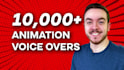 record a male character voice over for your animation