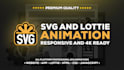 do svg, HTML, CSS, lottie, javascript animation web or app