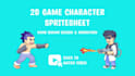 create 2d game character and sprite sheet animation