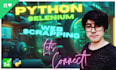 code custom python web scraping scripts using selenium