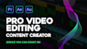 edit, cut, color, motion and sync audio for youtube video