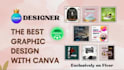 do canva design pro social media post, ebook canva templates