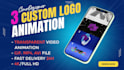 make custom 4k logo animation and youtube intro outro video
