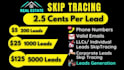 do real estate skip tracing and llc skip tracing in bulk