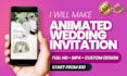 make custom animated wedding invitation video