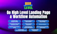 set up go high level landing page and automation workflows