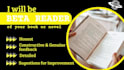 be your beta reader and critique your novel, book or text