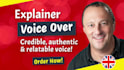 do conversational corporate video explainer voice over in british english