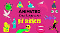 create epic animated gif stickers trippy 90s cartoon vibes