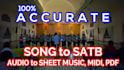transcript song and music to children kids choir multi language