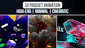 create 3d product motion design