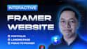 design interactive framer portfolio website or landing page with animations