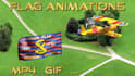 create flag animation with logo, text or image