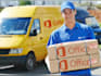 place your logo on courier box  delivery package parcel mockup