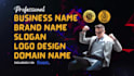 create ideal business name, brand name, slogan,  logo design