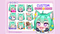 create custom cute and chibi twitch emotes and sub badges for your stream