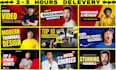 design attractive, click worthy youtube thumbnails
