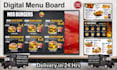 design a digital TV menu board for restaurants to boost sales with modern style