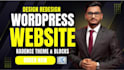 design fast kadence website using kadence blocks wordpress