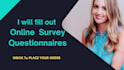 fill online survey questionnaires
