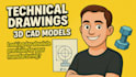 create 3d cad and technical drawings for manufacturing