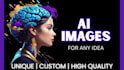 create unique ai generated custom images, characters, portraits, or fantasy art