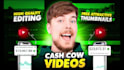 be a cash cow video creator for youtube faceless videos and shorts
