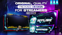 create animated twitch overlay stream pack and mascot logo