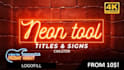 do amazing neon logo animation video intro outro, neon text