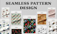 create repeat seamless pattern for textiles, fabric prints