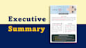 design business executive summary or one pager in powerpoint
