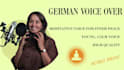 record a warm female voice over