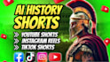 create faceless ai shorts history shorts